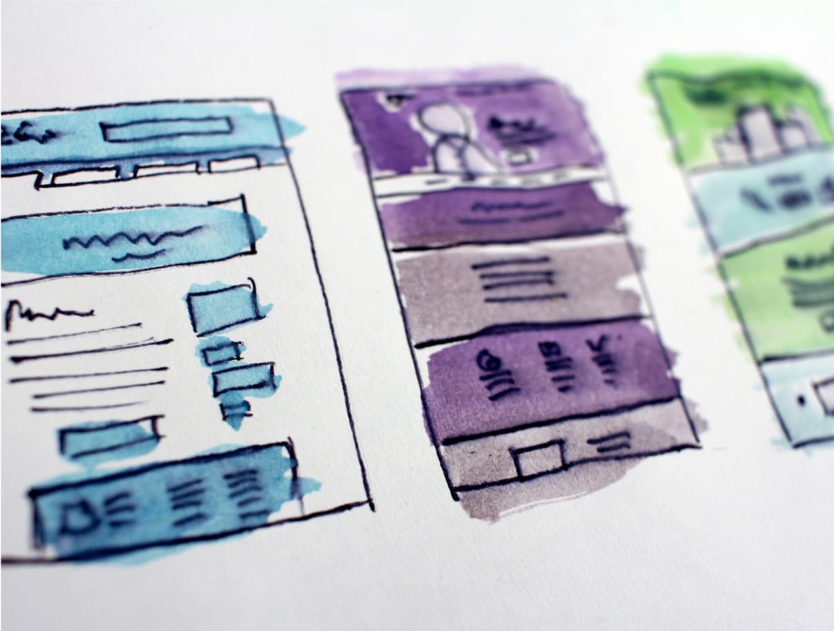 a website design sketch